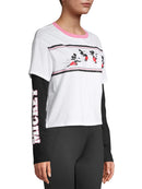 Mickey Mouse Arctic White Juniors’ Long Jump Twofer Graphic Tee