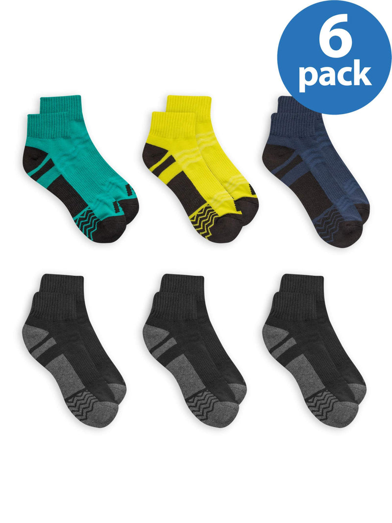 Russell Boys Ankle Socks, 6-Pack