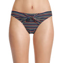 No Boundaries Juniors Multicolor Lurex Rib Knit High Waisted Bikini Bottoms