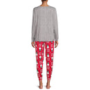 Secret Treasures Med Grey Heather Women's Long Sleeve Shirt and Joggers Pajama Set