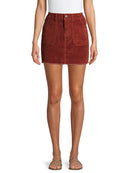 No Boundaries Juniors' Rusty Copper Corduroy Pocket Skirt