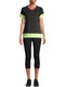 Avia Black Women's Active Colorblock Perforated Tee