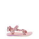 Time and Tru Women's Pink Floral Nature Sandals with Bow Detail