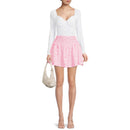 Madden NYC Juniors' Begonia Pink Smocked Mini Skirt