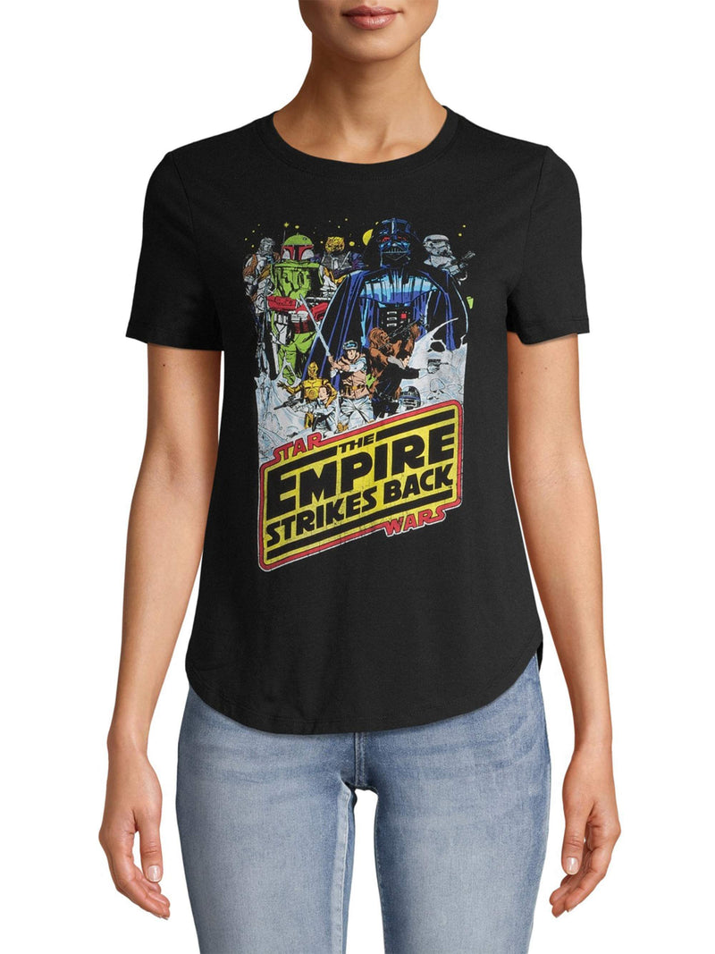 Star Wars Black Juniors' Empire Strikes Back Battle of Hoth T-Shirt