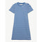 Free Assembly Girls Worn Cobalt Stripe Rib Knit T-Shirt Dress with Open Back Detail