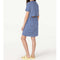 Free Assembly Girls Worn Cobalt Stripe Rib Knit T-Shirt Dress with Open Back Detail