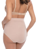Secret Treasures Fawn Beige/Black Soot Maternity Over the Belly Panty, 2 Pack