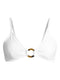 No Boundaries Juniors' Arctic White Tortoise Ring Swimsuit Top