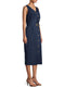 Time and Tru Blue Cove Women's Button Dress with Belt