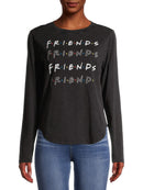 Friends For Ladies Young Adult Black LS Top
