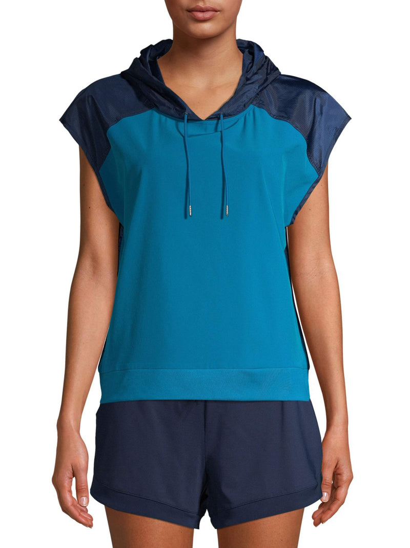 Avia Women's Calypso Blue/ Blue Cove Hooded Short Sleeve Pullover