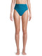 Time and Tru Women's Odes Sea Solid Rouched Highwaist Swimsuit Bottom