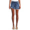 No Boundaries Juniors' Dark Wash Elastic Back Denim Shorts